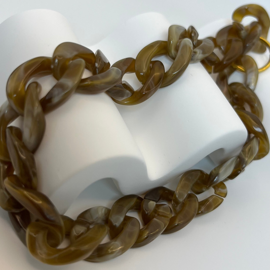 Chaine Écaille marron 📿